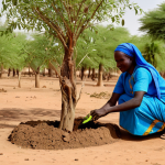 **

"A community tree planting event in rural Niger, showcasing local people (men, women, and children) actively planting saplings.  Arid landscape in the background. Everyone is fully clothed in modest, traditional African attire. Focus on community spirit and reforestation efforts.  Safe for work, appropriate content, family-friendly, professional photography, perfect anatomy, correct proportions, natural pose, well-formed hands, proper finger count, natural body proportions, high quality."

**